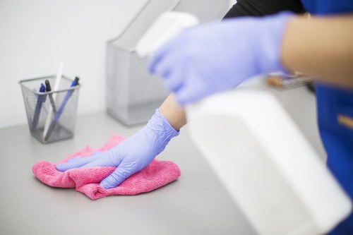 Customer raising a service concern during a cleaning complaint review