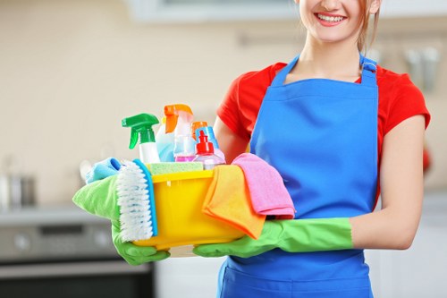 Professional carpet cleaner in Islington deep cleaning a home carpet