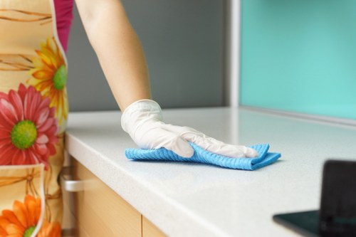 Detailed post-construction cleaning in an Islington home interior