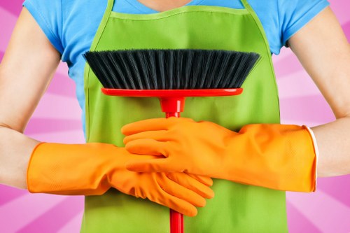 Professional cleaners in Islington working in a modern London home